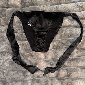 Victoria's Secret Black Naughty Satin Panties